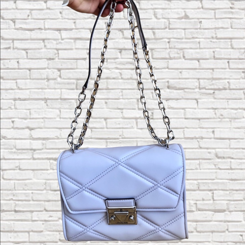 🎉HP🎉MICHAEL KORS • Serena Leather Shoulder Bag & Coinpurse in Lavendar Mist - Picture 3 of 13